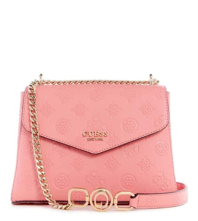 GUESS Pink GALERIA Medium Convertible Cross Body Bag