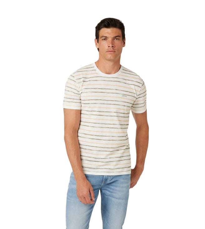 GUESS MULTICOLOR COTTON SLIM FIT STRIPED T-SHIRT