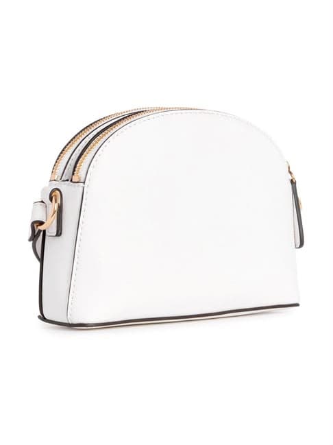 Guess White Perdita Dome Cross Body Bag