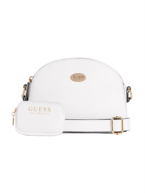 Guess White Perdita Dome Cross Body Bag